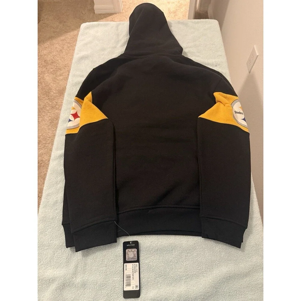 Pittsburgh Steelers Hoodie Youth Large- 14/16 NFL Team Apparel Nwt - Picture 6 of 6